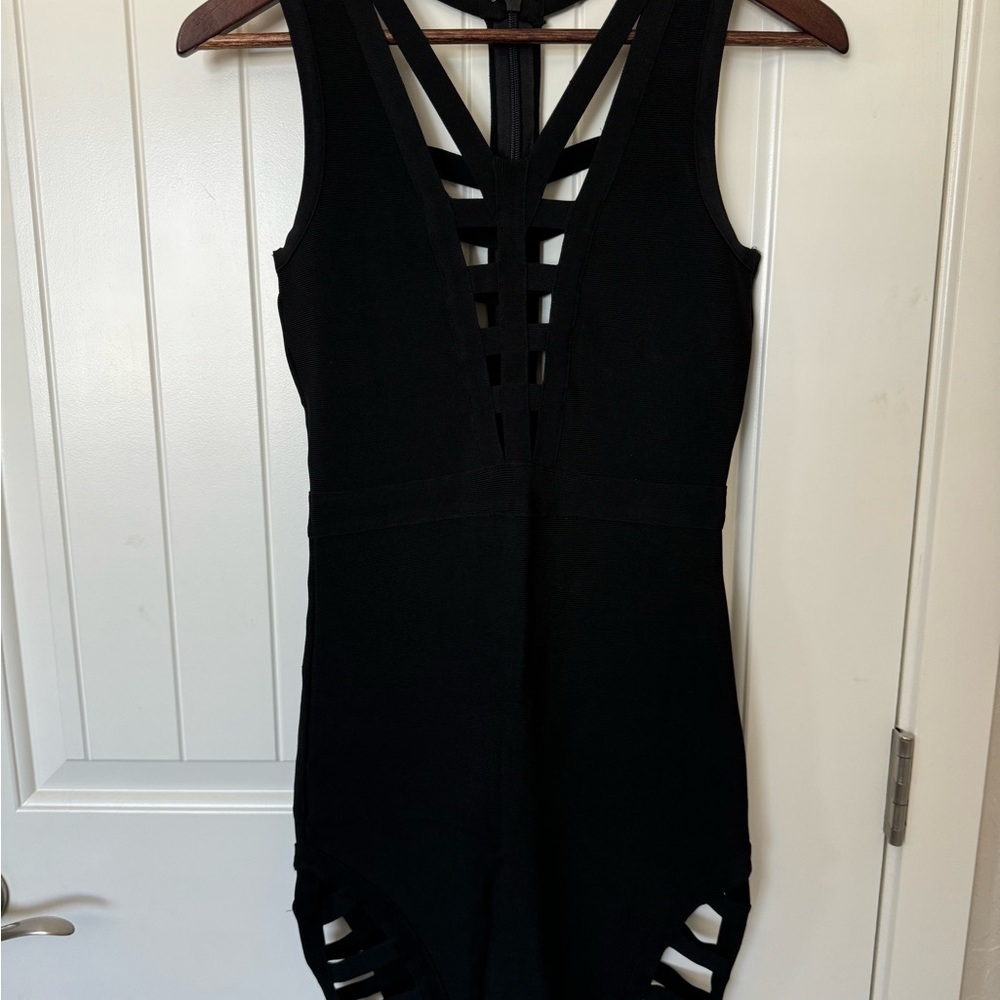 bebe Black Backless Dress